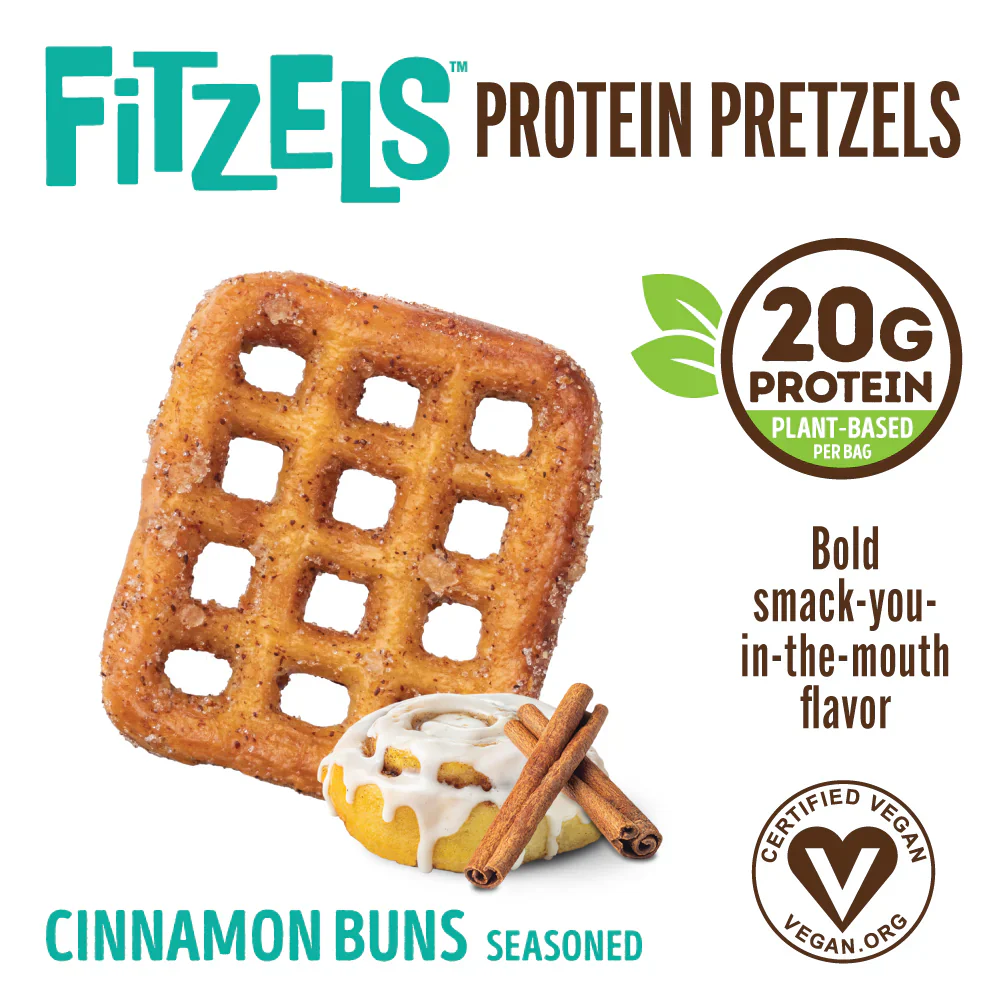 Lenny & Larry's Fitzels Protein Pretzels 85g, Cinnamon Buns - Image 2