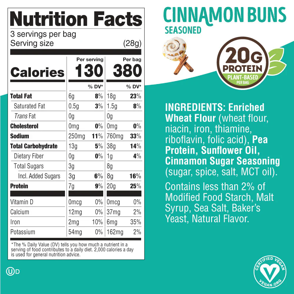 Lenny & Larry's Fitzels Protein Pretzels 85g, Cinnamon Buns - Image 4