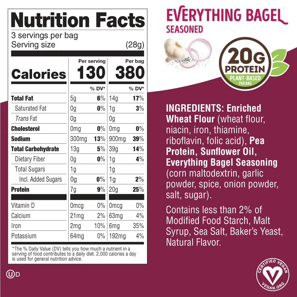 Lenny & Larry's Fitzels Protein Pretzels 85g, Everything Bagel Flavour - Image 4