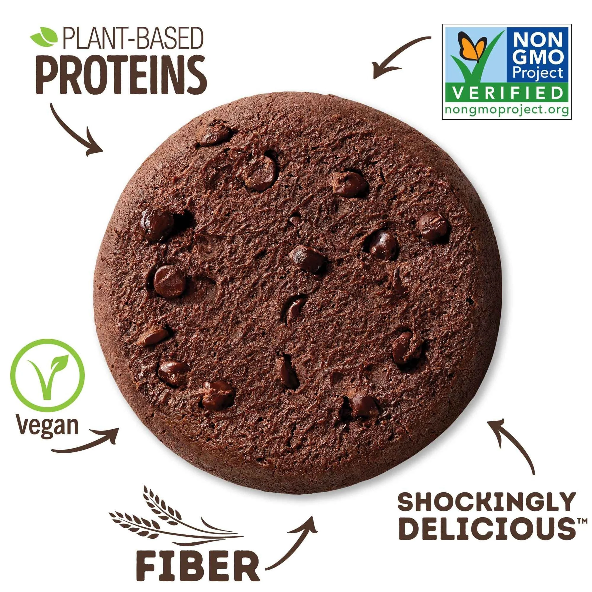 Lenny & Larry's The Complete Cookie, Single Cookie 113g Or A Box Of 12 Cookies, Double Chocolate Flavour Vegan - Image 2