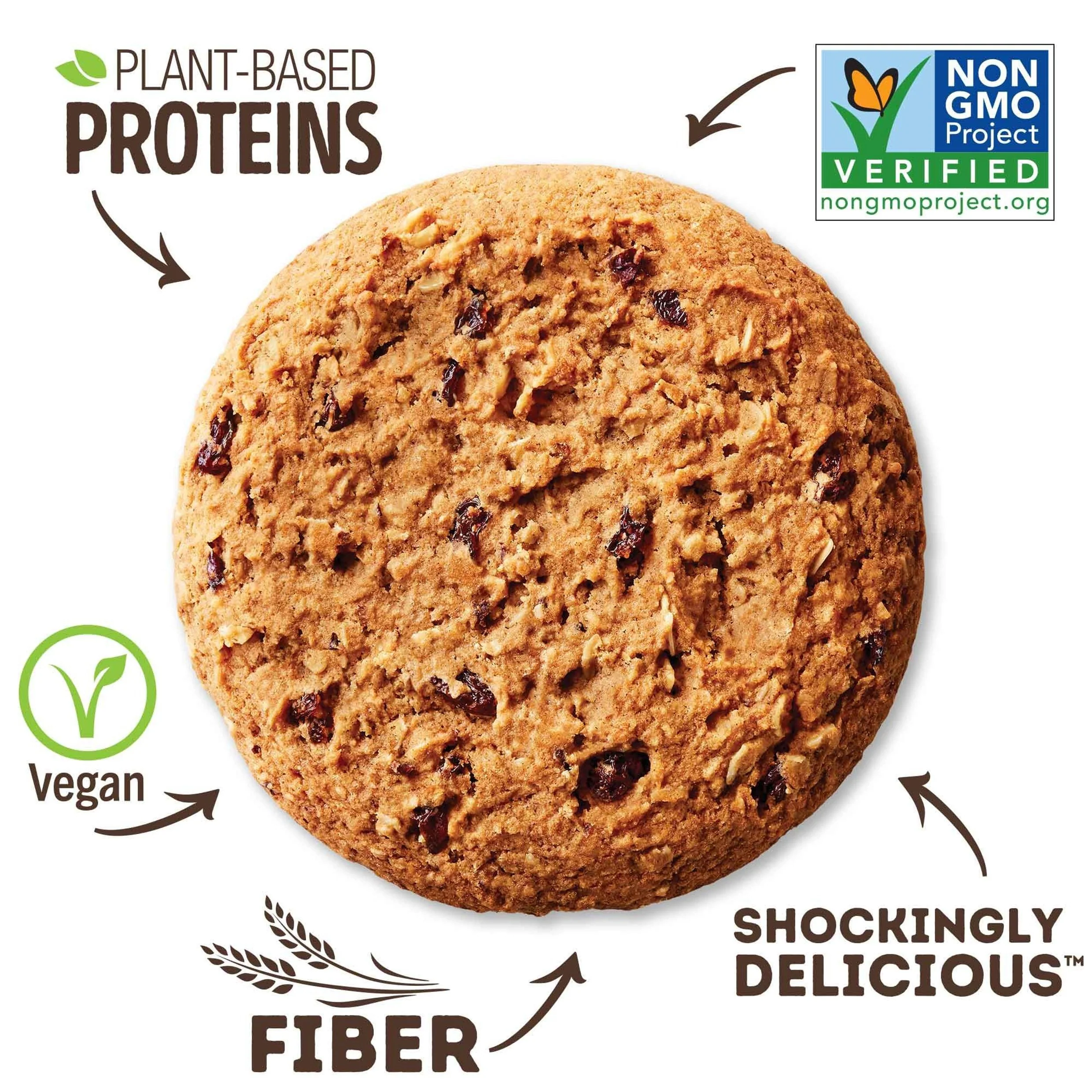 Lenny & Larry's The Complete Cookie, Single Cookie 113g Or A Box Of 12 Cookies, Oatmeal Raisin Flavour Vegan - Image 3