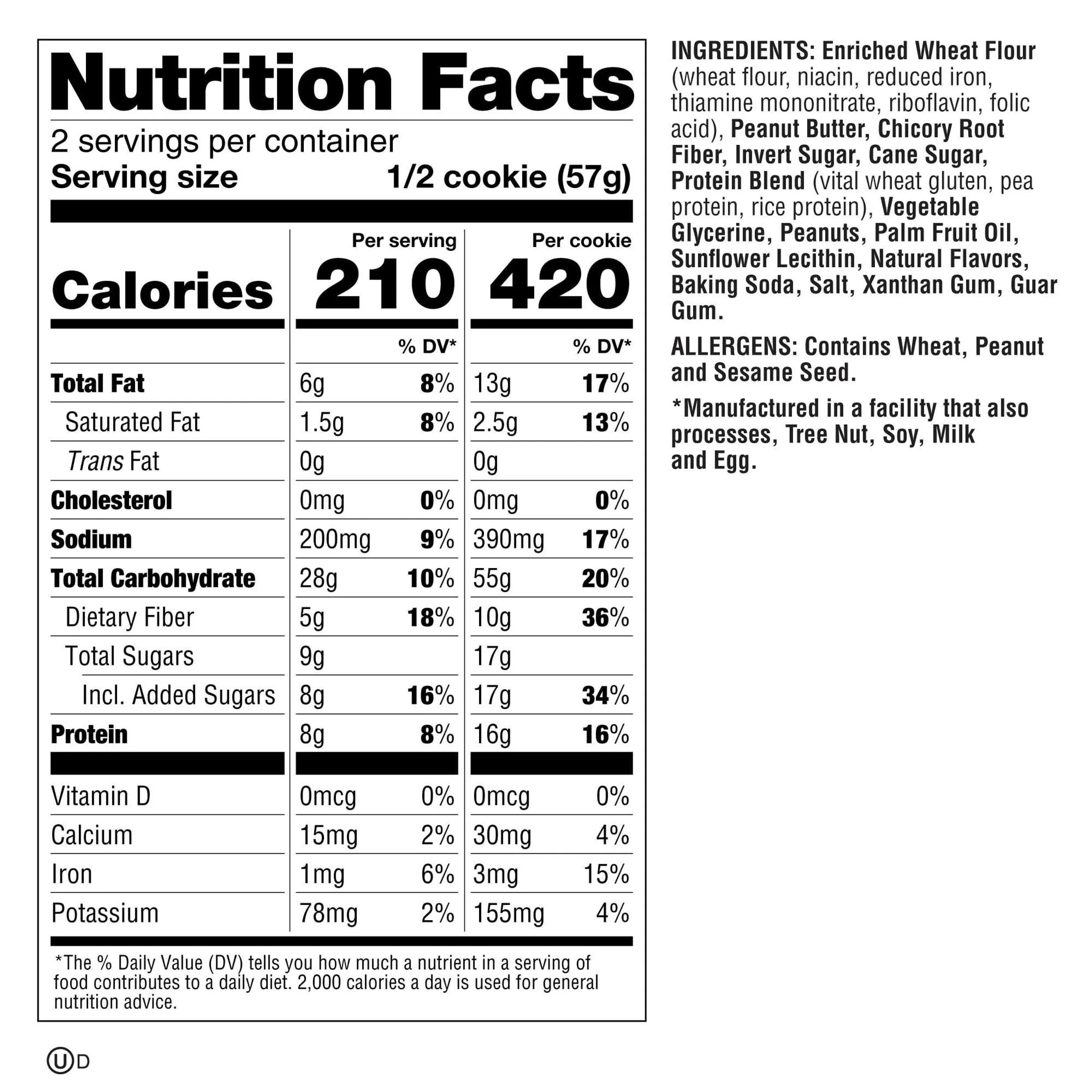Lenny & Larry's The Complete Cookie, Single Cookie 113g Or A Box Of 12 Cookies, Peanut Butter Flavour Vegan - Image 5