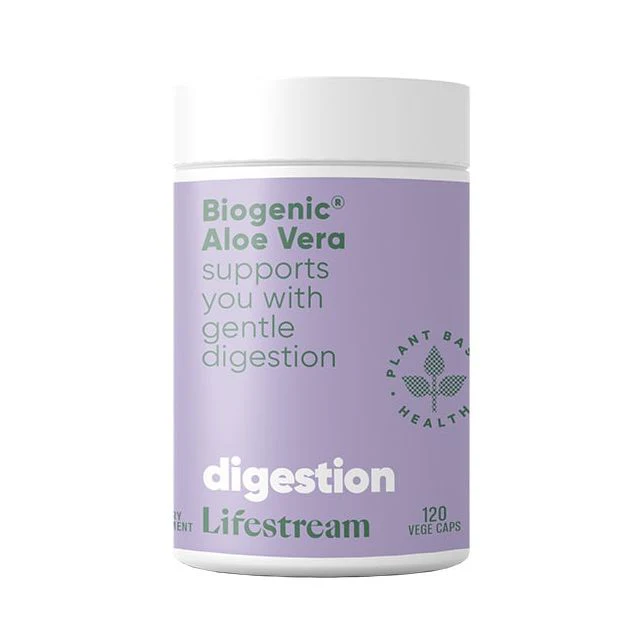 Lifestream Biogenic Aloe Vera 120 Vegetarian Capsules, From Fresh Inner Leaf Aloe Vera - Image 2