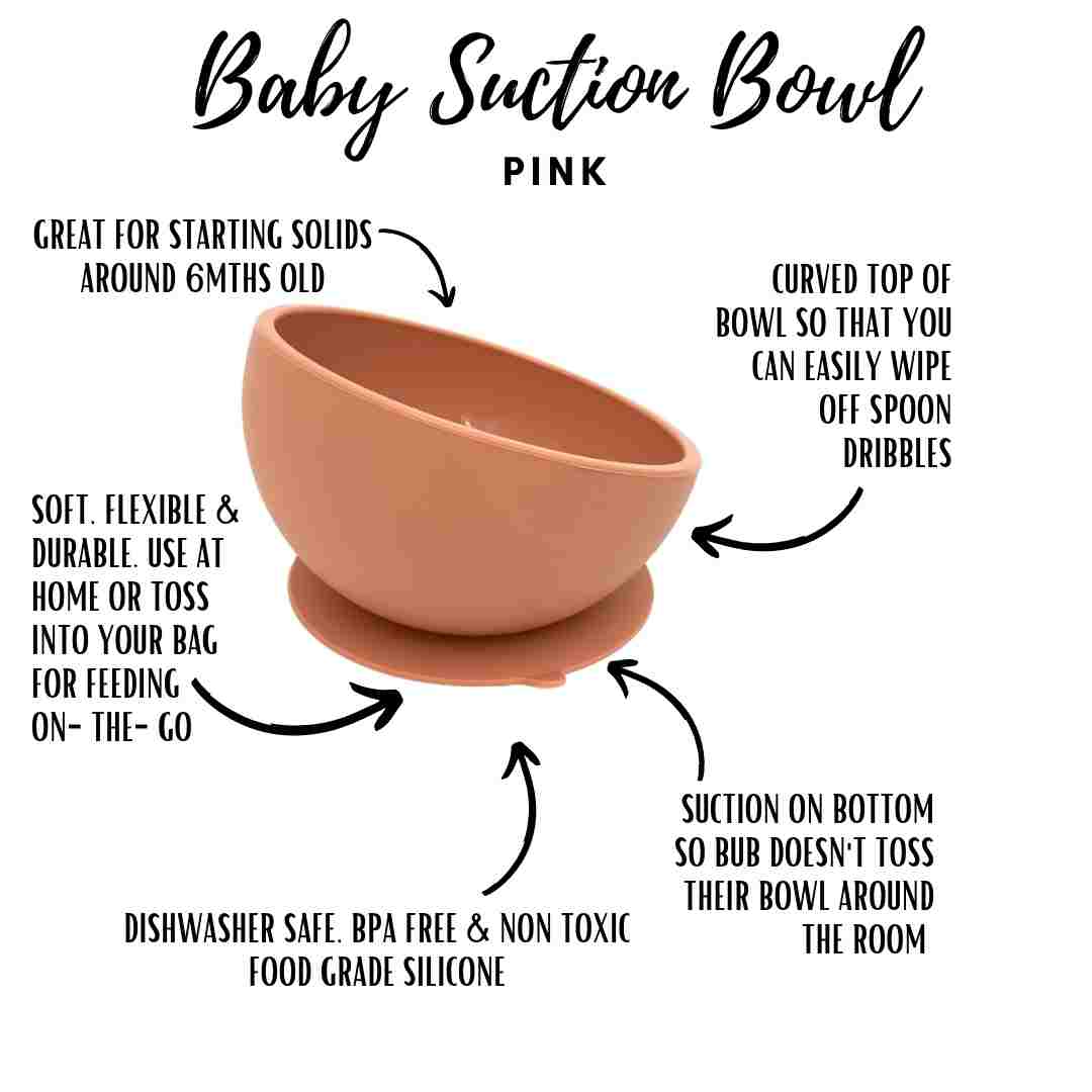 Little Mashies Silicone Sucky Bowl, Blush Pink - Image 4