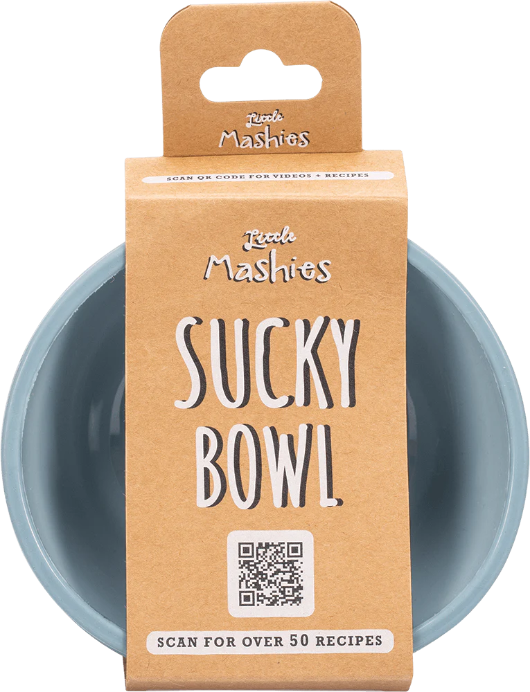 Little Mashies Silicone Sucky Bowl, Dusty Blue