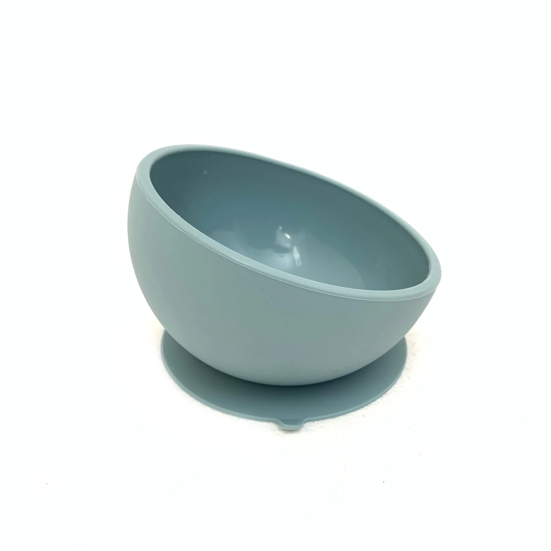 Little Mashies Silicone Sucky Bowl, Dusty Blue - Image 3