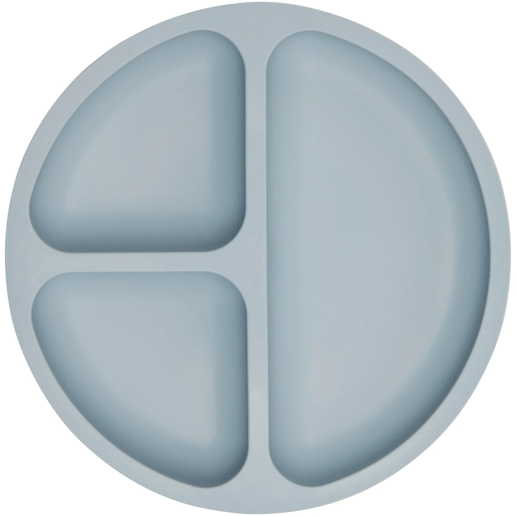 Little Mashies Silicone Sucky Platter Plate, Dusty Blue - Image 3