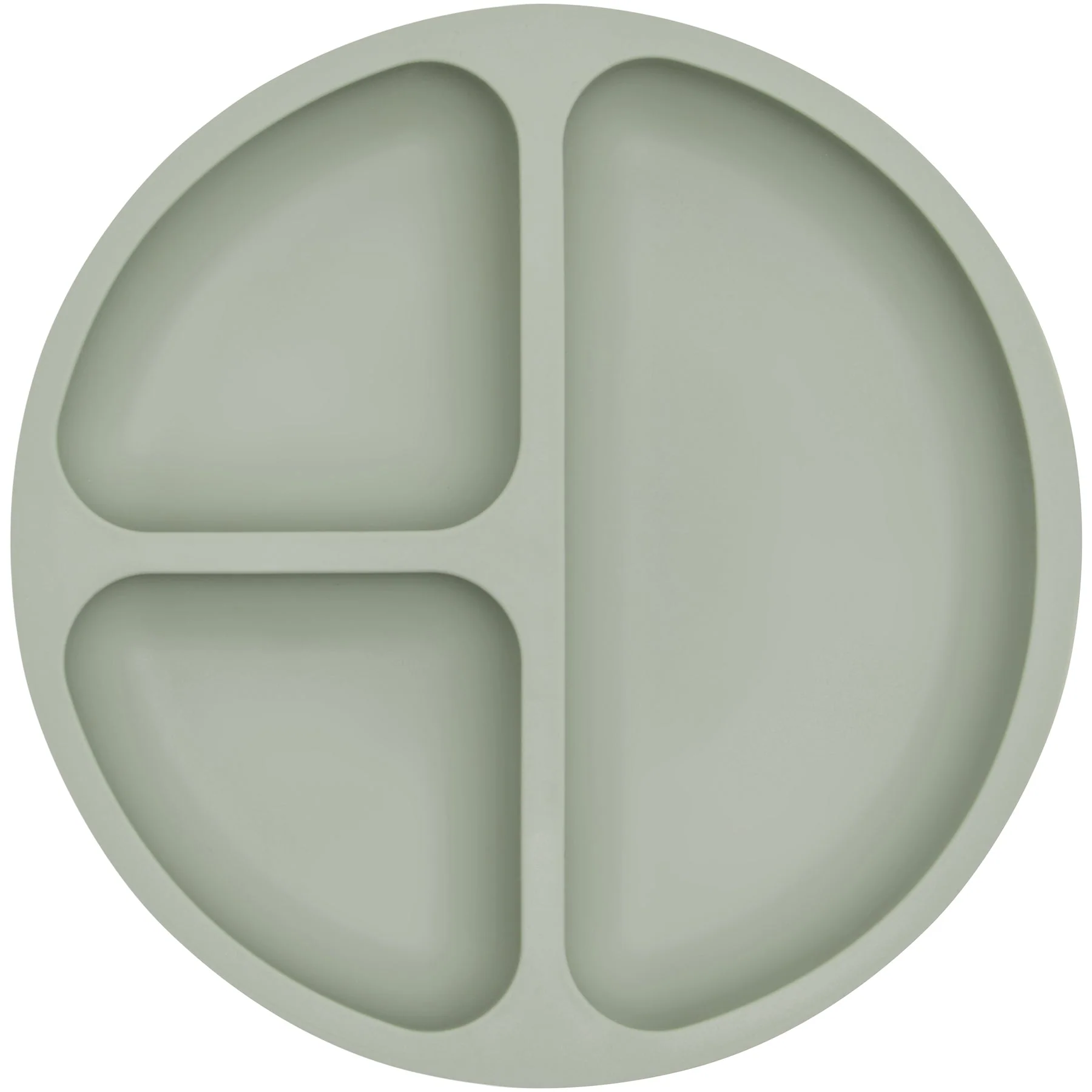 Little Mashies Silicone Sucky Platter Plate, Olive - Image 4
