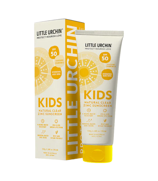 Little Urchin Natural Clear Zinc Kids Sunscreen SPF 50+ 100g Or 300g, 4 Hours Water Resistant - Image 5