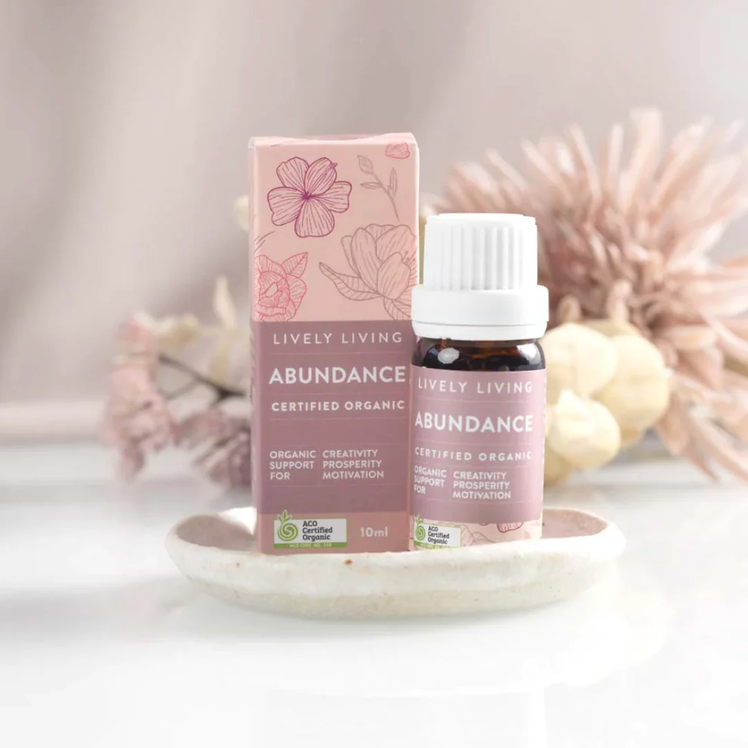 Lively Living Certified Organic Abundance Essential Oil Blend 10mL, For Creativity Prosperity & Motivation - Image 2