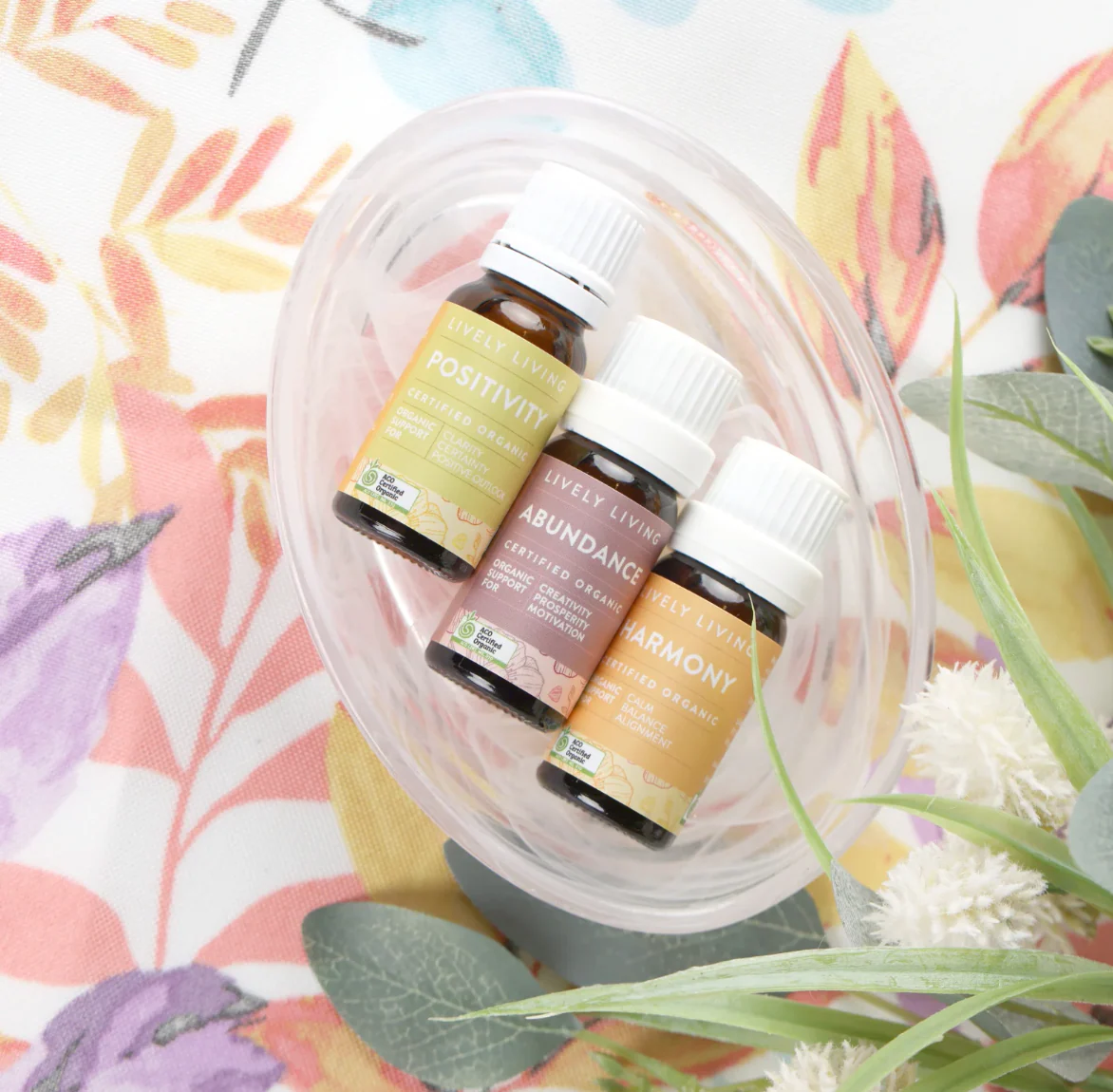 Lively Living Certified Organic MINDSET Essentials Trio Collection {3x10mL}, With Positivity, Abundance & Harmony - Image 3