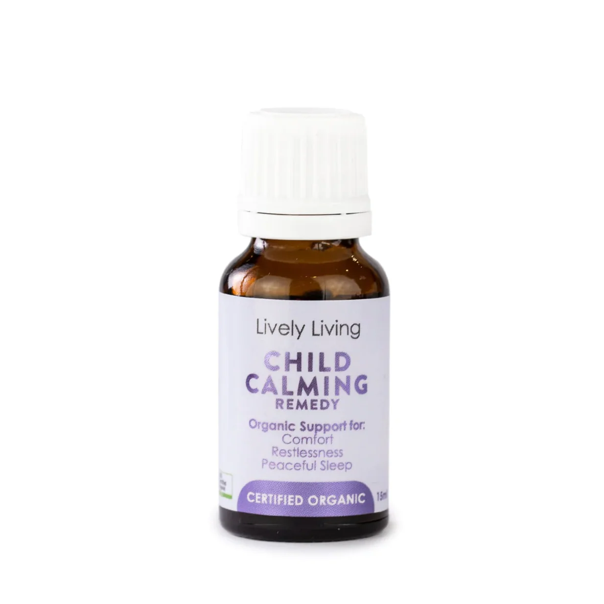 Lively Living Certified Organic Child Calming Essential Oil Blend 15mL, For A Peaceful Sleep