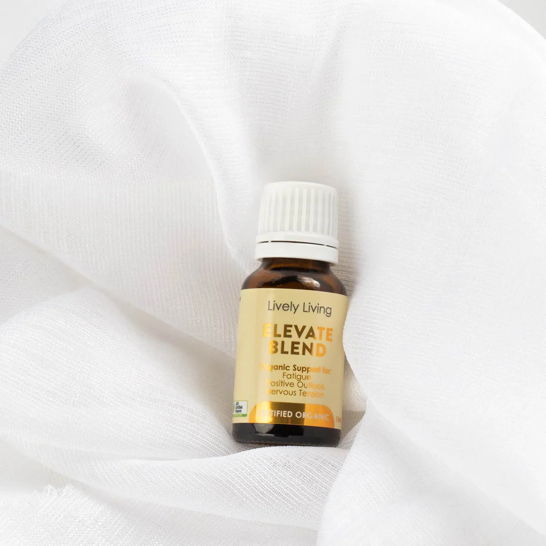 Lively Living Certified Organic Elevate Essential Oil Blend 15mL, Support For Fatigue & Nervous Tension - Image 2