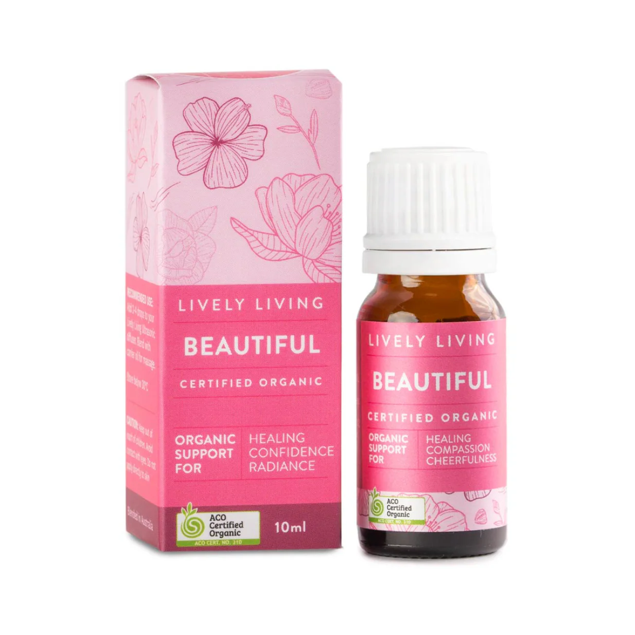 Lively Living Certified Organic Beautiful Essential Oil Blend 10mL, For Healing Confidence & Radiance