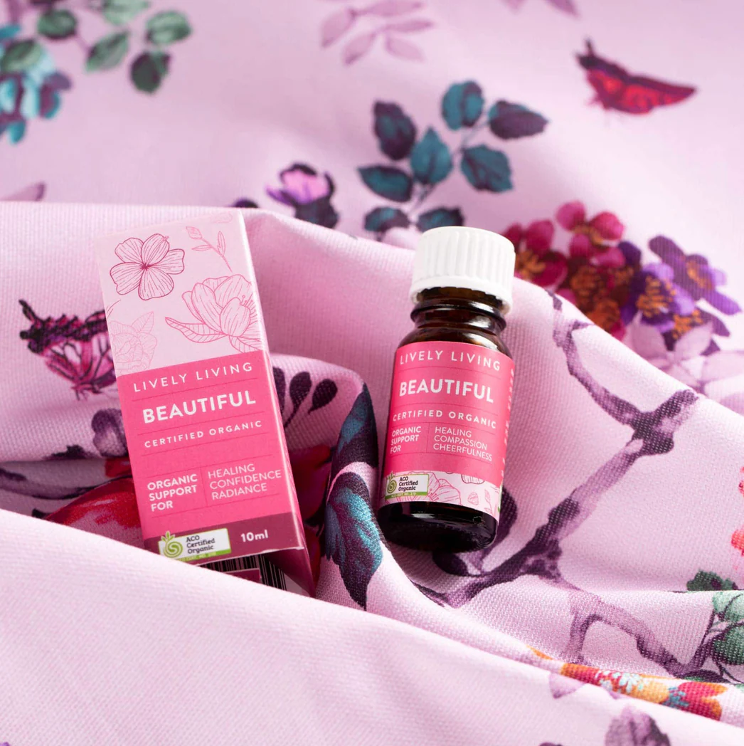 Lively Living Certified Organic Beautiful Essential Oil Blend 10mL, For Healing Confidence & Radiance - Image 2