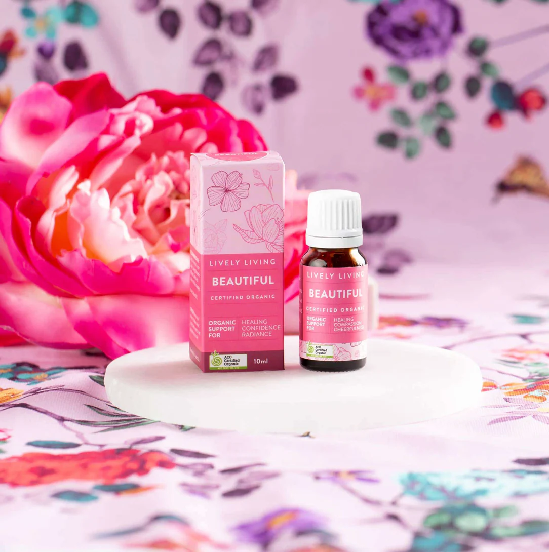Lively Living Certified Organic Beautiful Essential Oil Blend 10mL, For Healing Confidence & Radiance - Image 3
