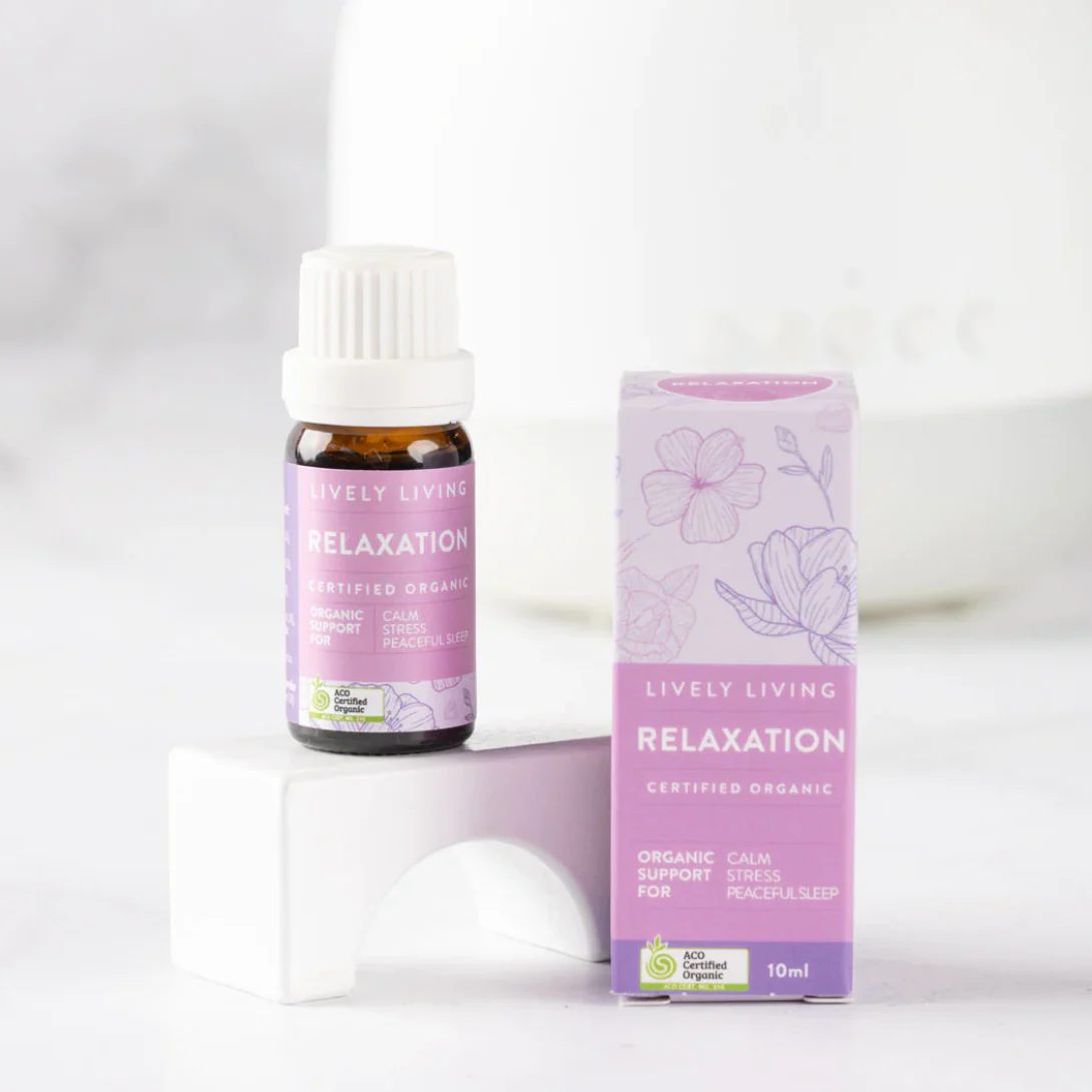 Lively Living Relaxation Blend Organic Essential Oil 10mL, For Peaceful Sleep - Image 2