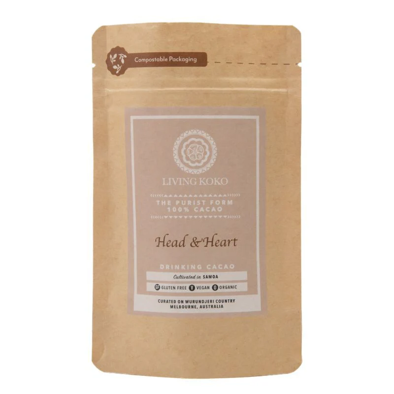 Living Koko Head & Heart Drinking Cacao 100g & 250g, The Purist Form 100% Cacao