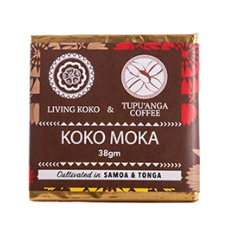 Living Koko KOKO MOKA 70% Dark Chocolate 38g Or 100g, With Tupu'anga Coffee From Tonga