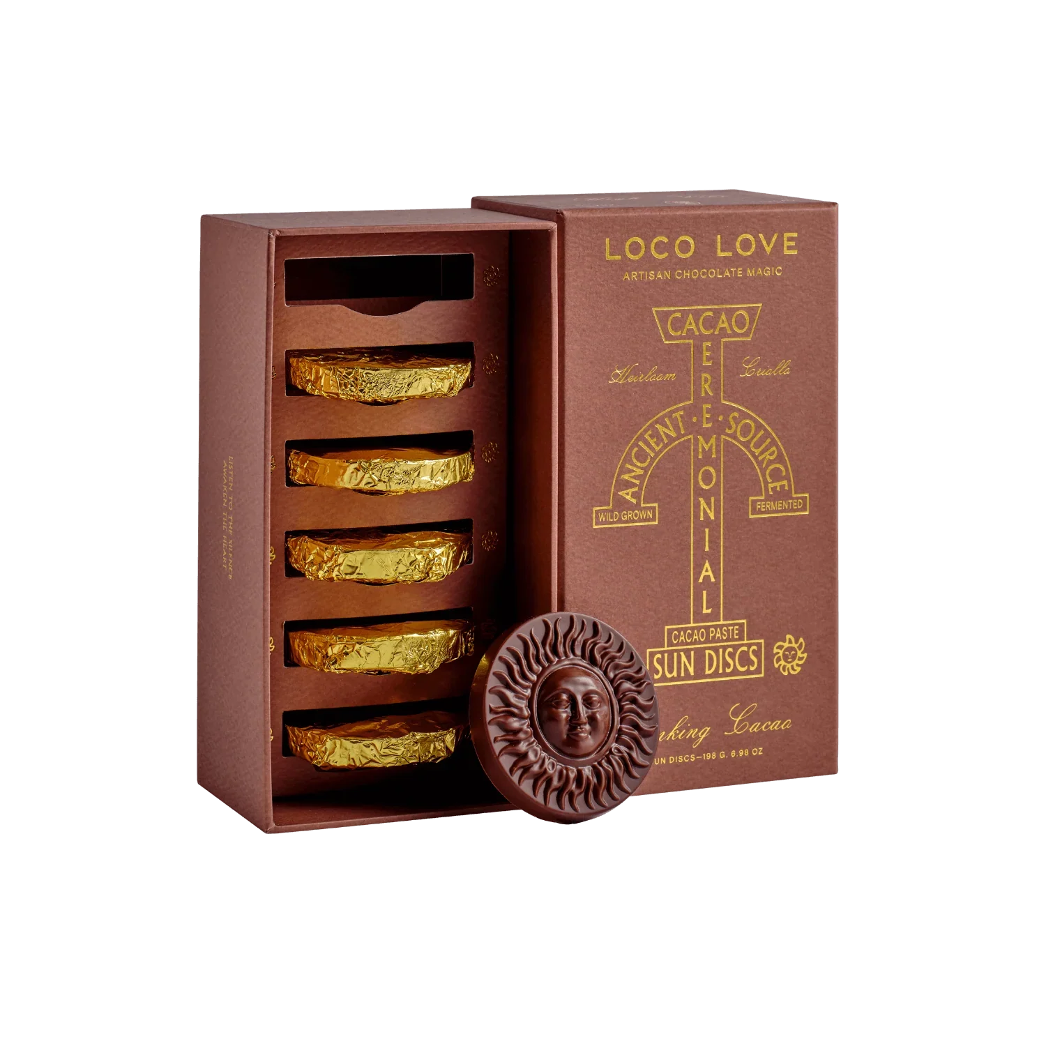 Loco Love Ceremonial Cacao 6 x Sun Discs, Drinking Cacao Fermented & Wild Grown - Image 6