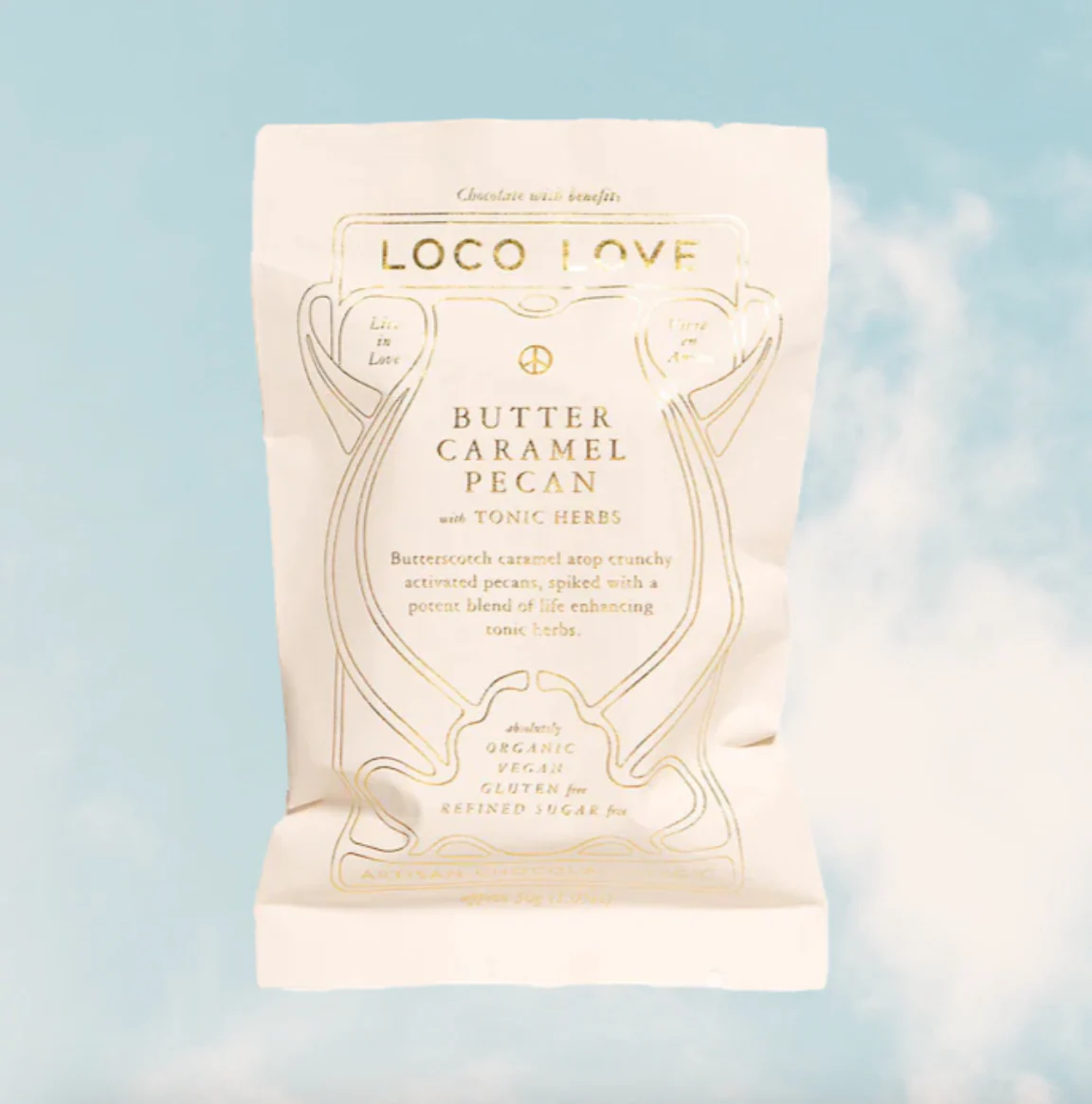 Loco Love Chocolate 35g, Butter Caramel Pecan With Tonic Herbs