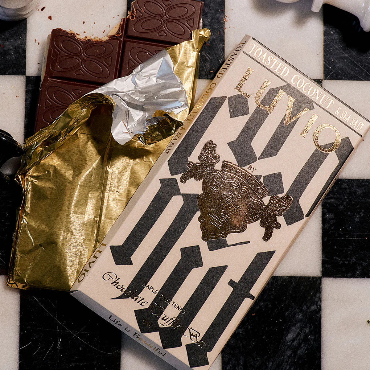 Loco Love Luvio Toasted Coconut Chocolate Truffle Bar 90g, Gluten & Peanut Free - Image 4