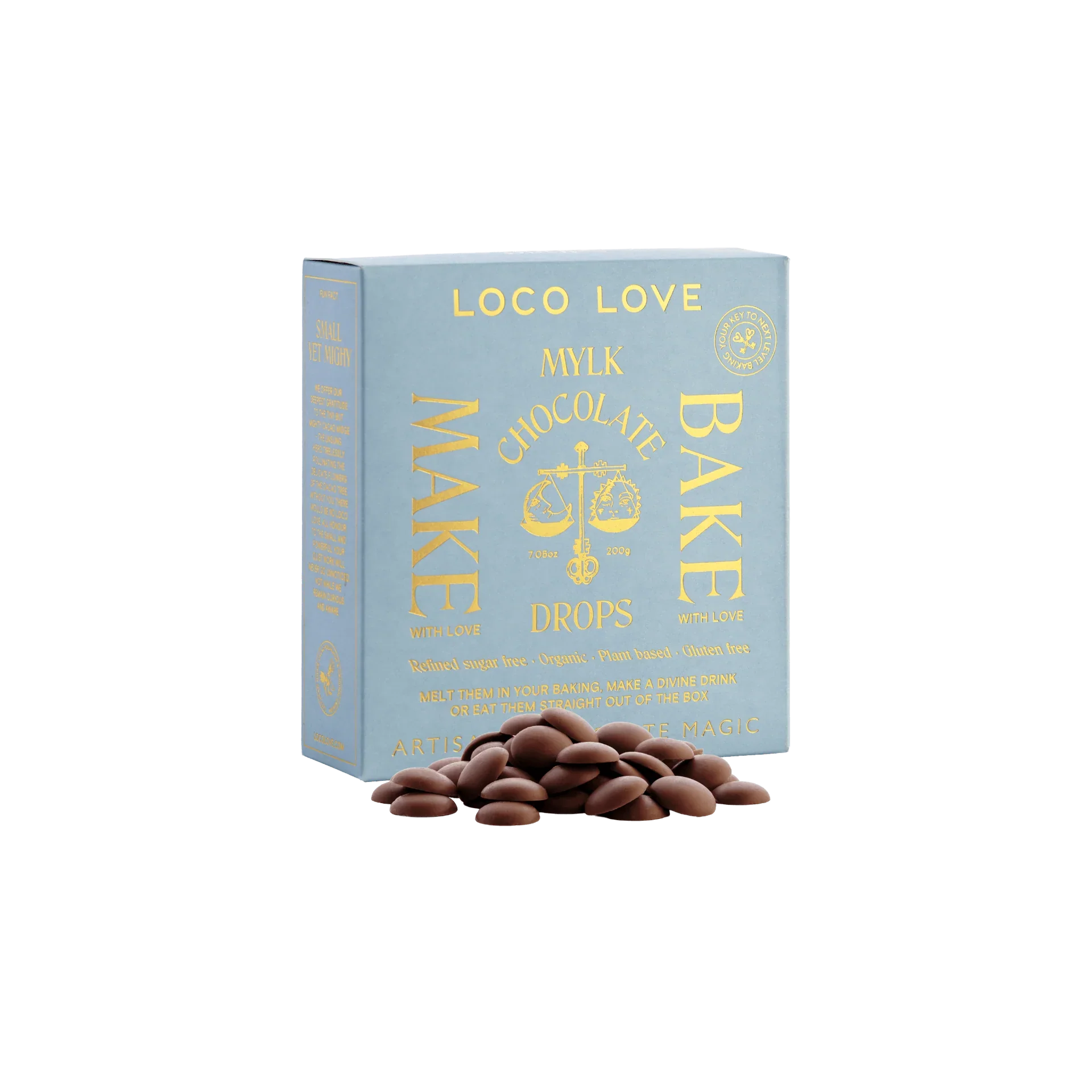 Loco Love Baking Mylk Chocolate Drops 200g, Bake With Love