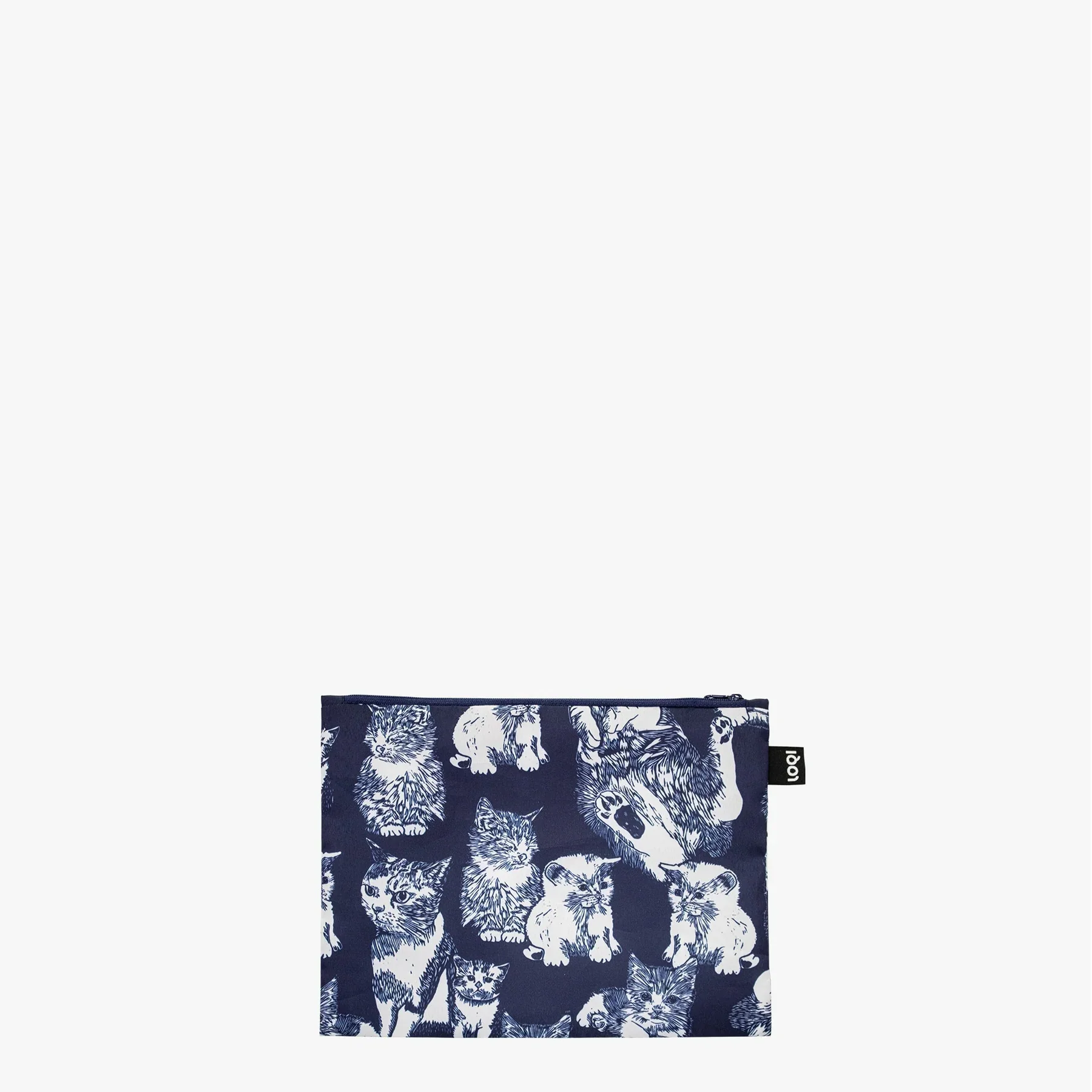 LOQI Recycled Zip Pockets Set Of Three, Cats | By Red Poppy Bee - Image 2