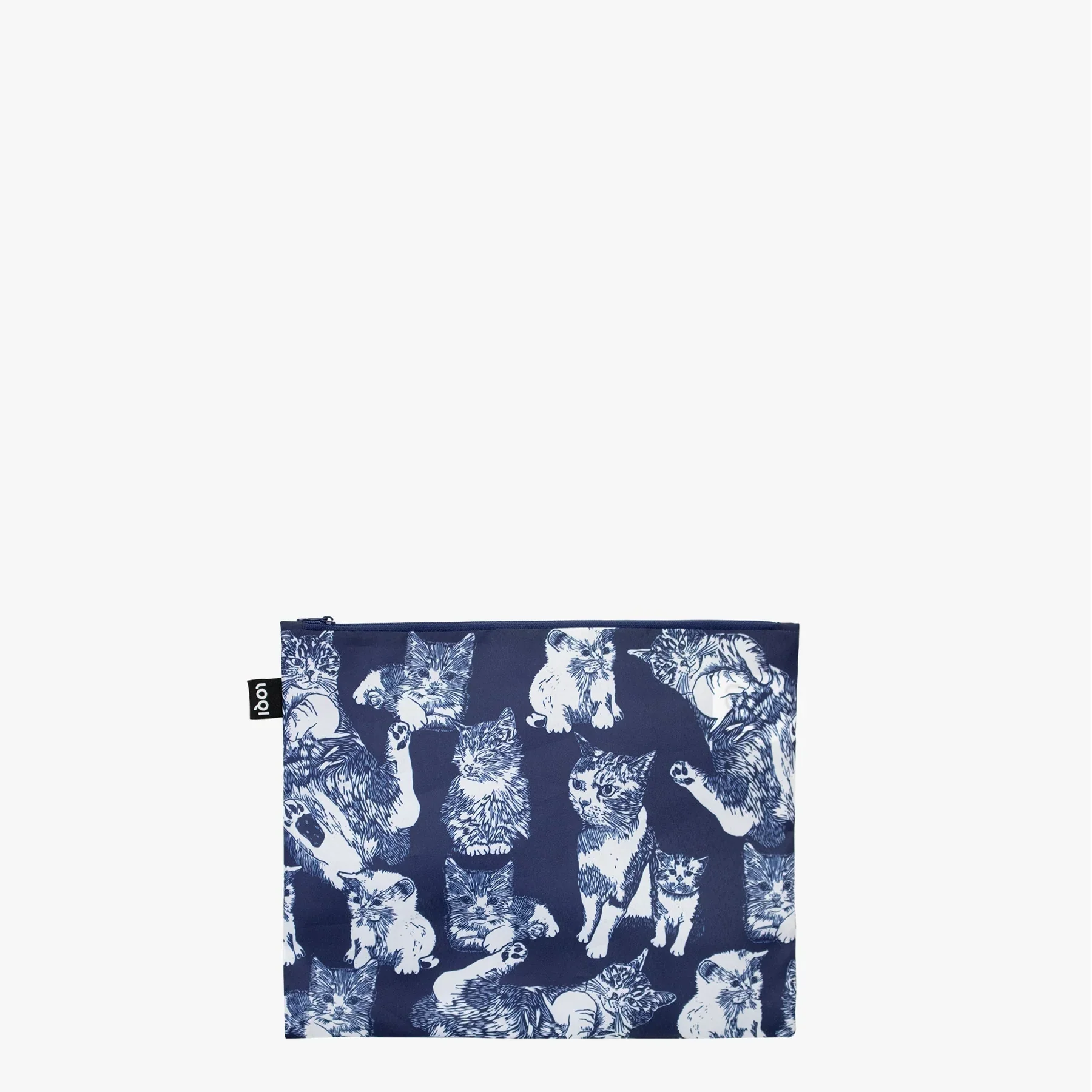 LOQI Recycled Zip Pockets Set Of Three, Cats | By Red Poppy Bee - Image 3