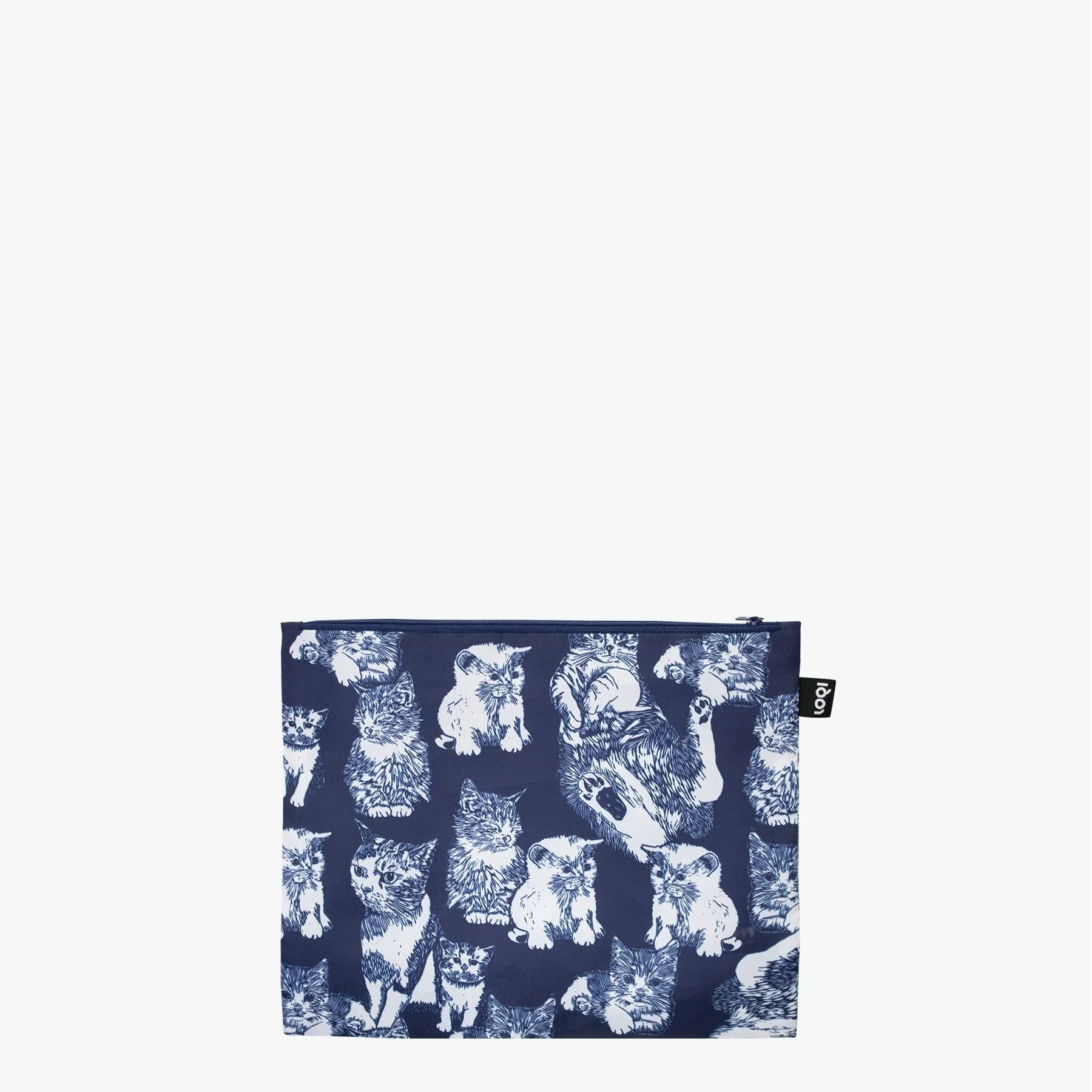 LOQI Recycled Zip Pockets Set Of Three, Cats | By Red Poppy Bee - Image 4