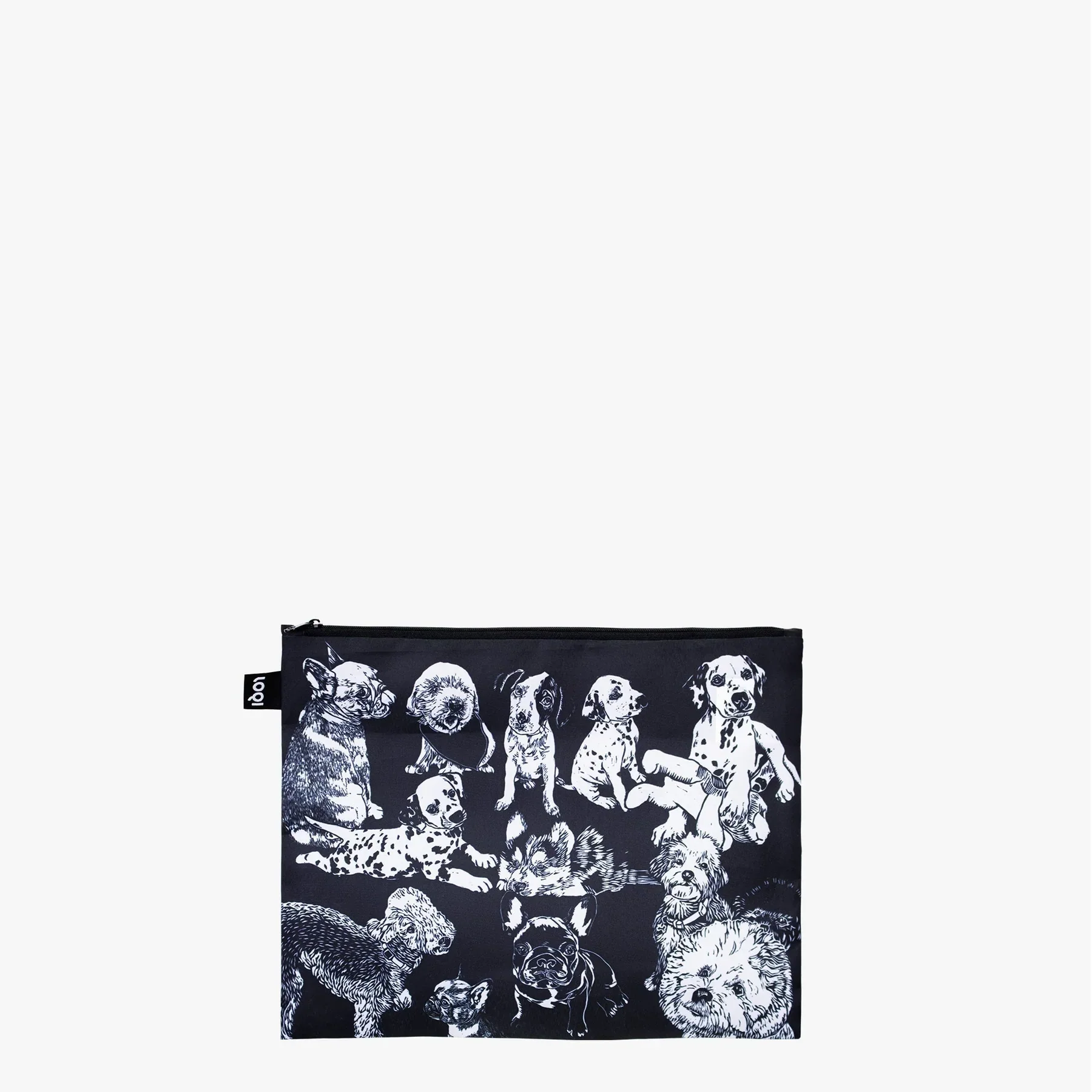 LOQI Recycled Zip Pockets Set Of Three, Dogs | By Red Poppy Bee - Image 5