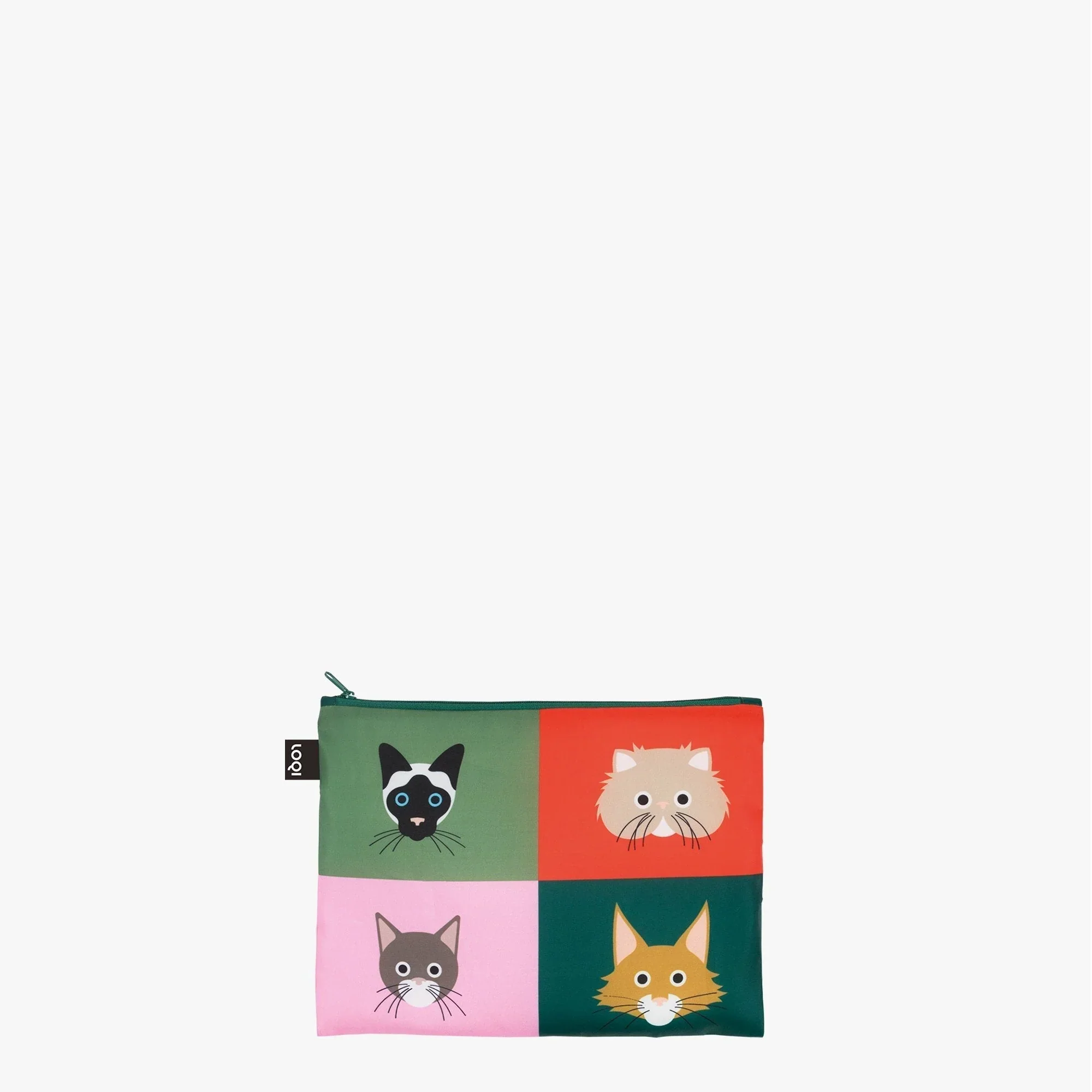 LOQI Recycled Zip Pockets Set Of Three, Dogs & Cats | By Stephen Cheetham - Image 3