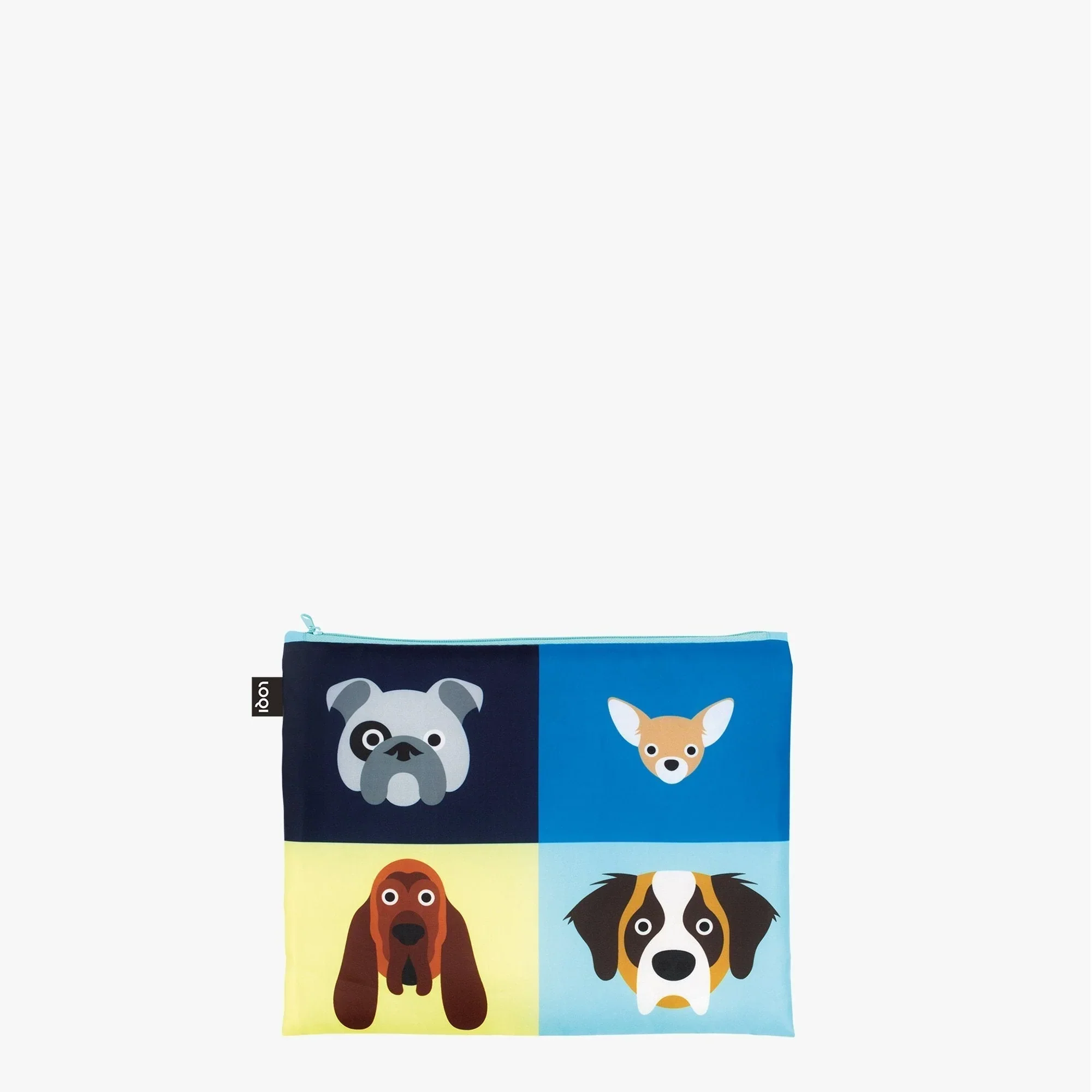 LOQI Recycled Zip Pockets Set Of Three, Dogs & Cats | By Stephen Cheetham - Image 4
