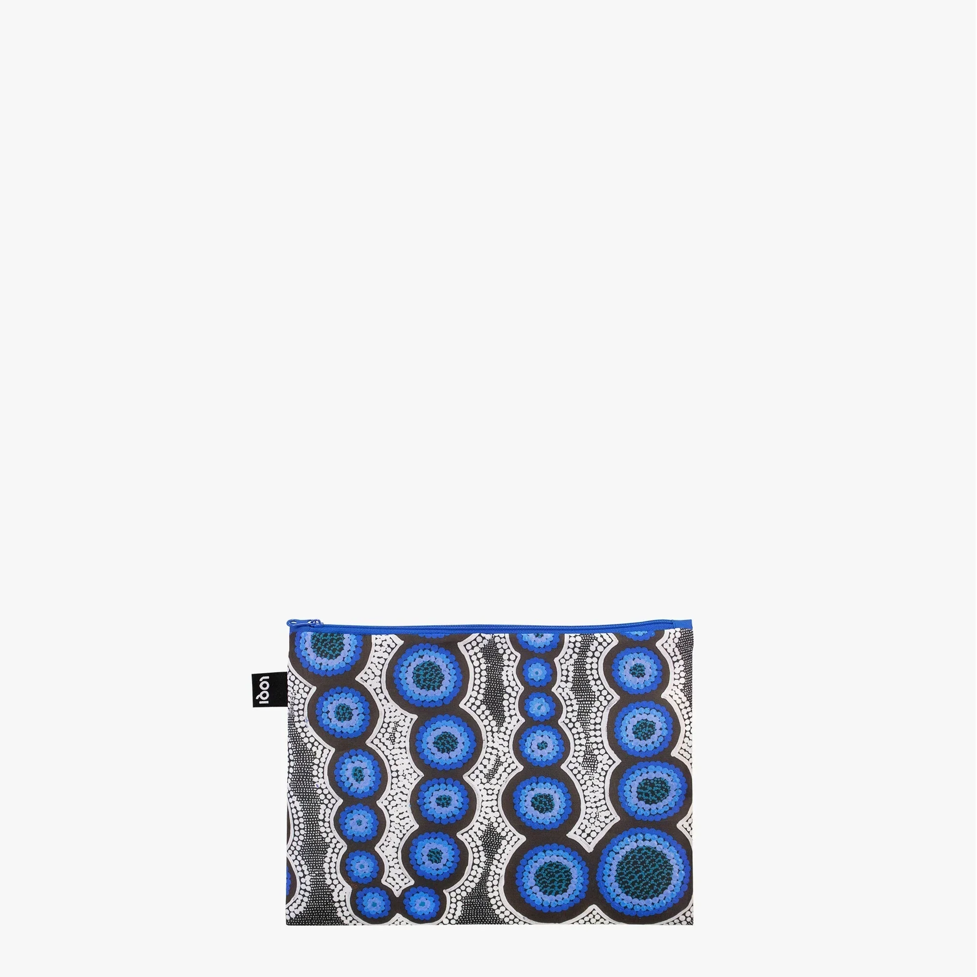 LOQI Recycled Zip Pockets Set Of Three, Water Dreaming | By Warlukurlangu Artists - Image 3