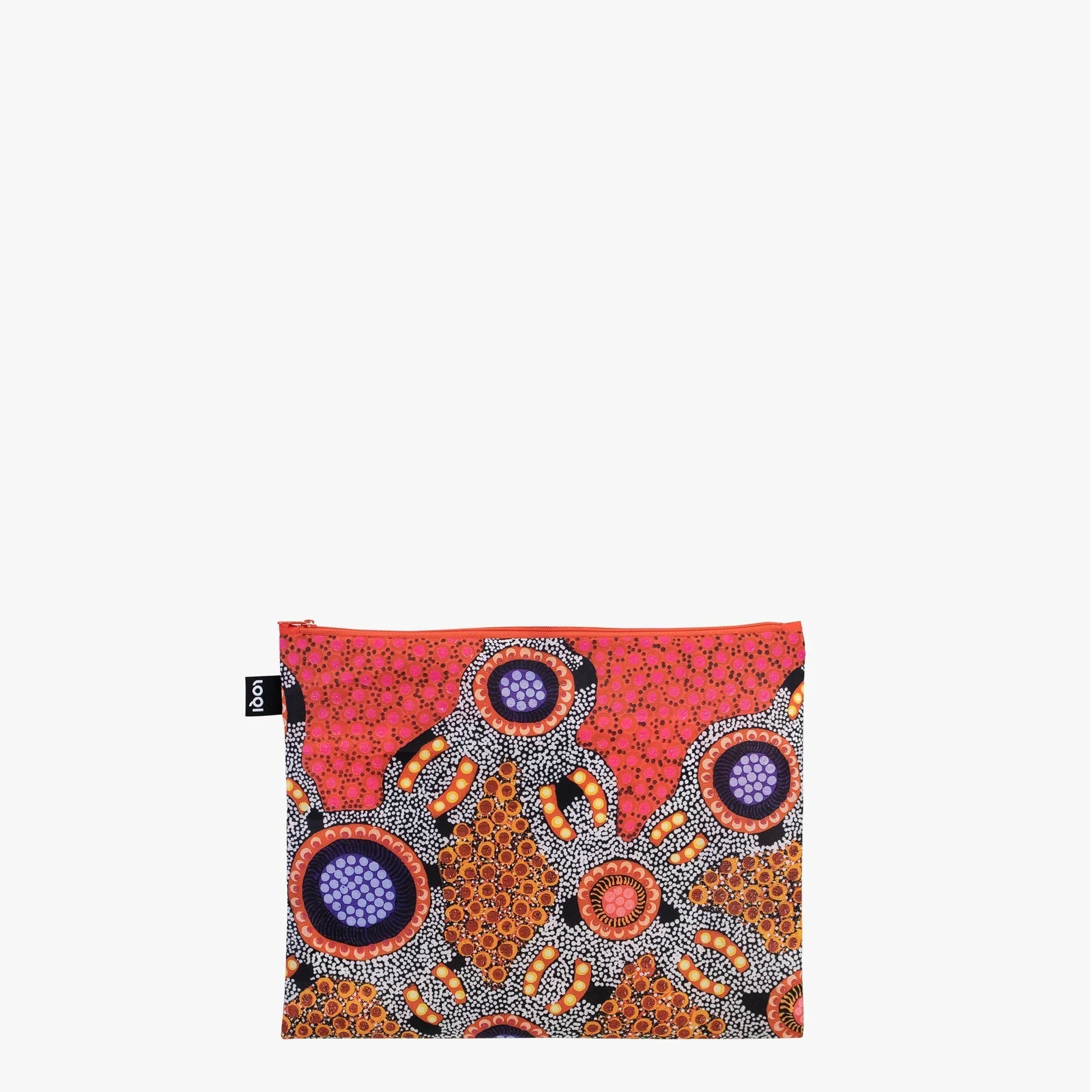 LOQI Recycled Zip Pockets Set Of Three, Water Dreaming | By Warlukurlangu Artists - Image 4