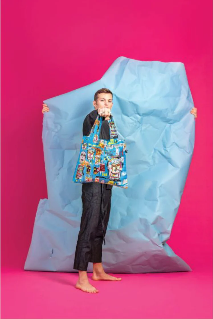 LOQI Shopping Bag, Skull By Jean Michel Basquiat - Image 2
