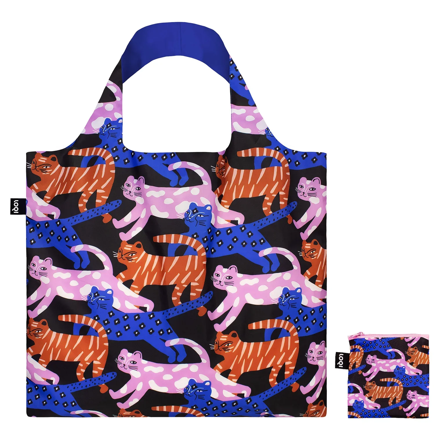 LOQI Shopping Bag, Glitter Power Cats