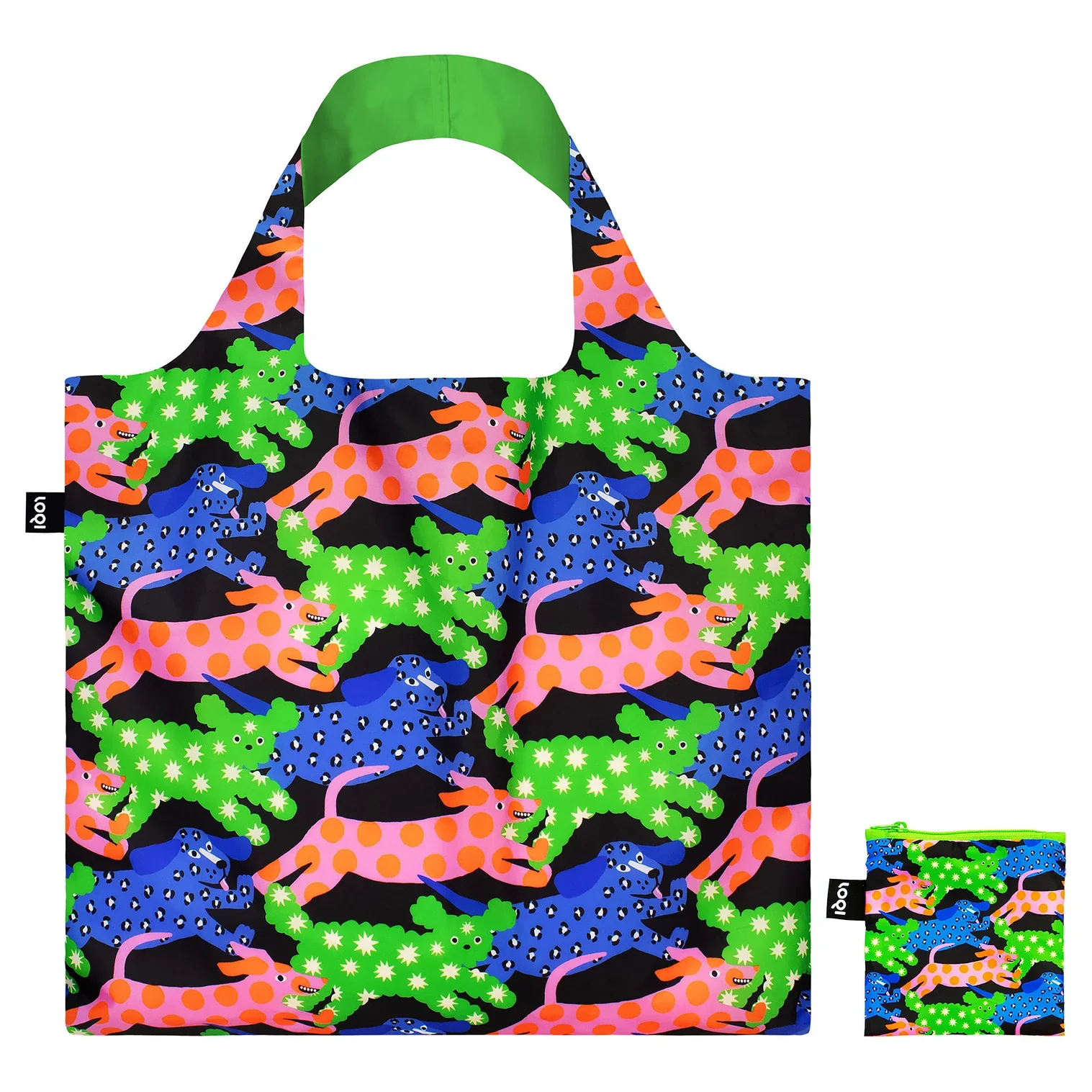 LOQI Shopping Bag, Glitter Power Dogs