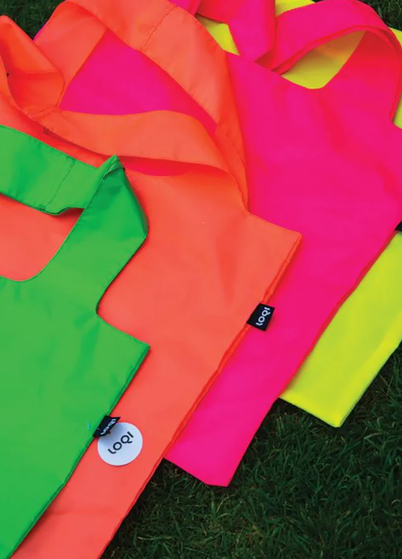 LOQI Shopping Bag, Neon Yellow - Image 2