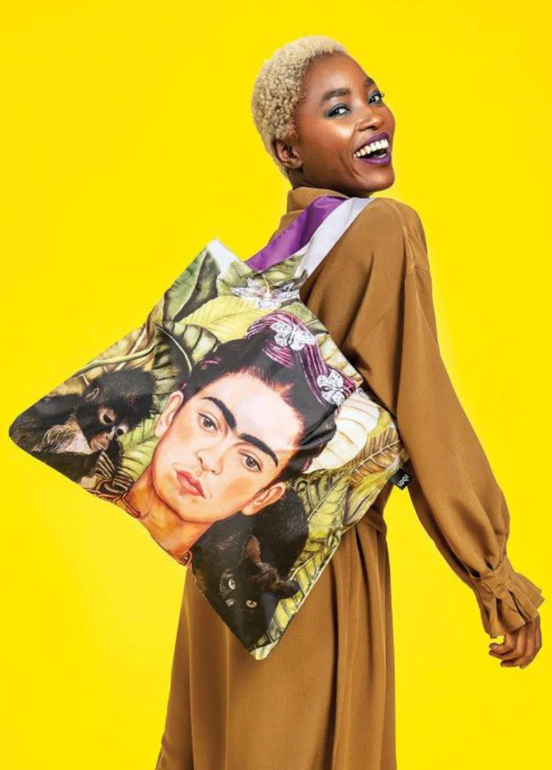 LOQI Shopping Bag, Self Portrait Hummingbird by Frida Kahlo - Image 2