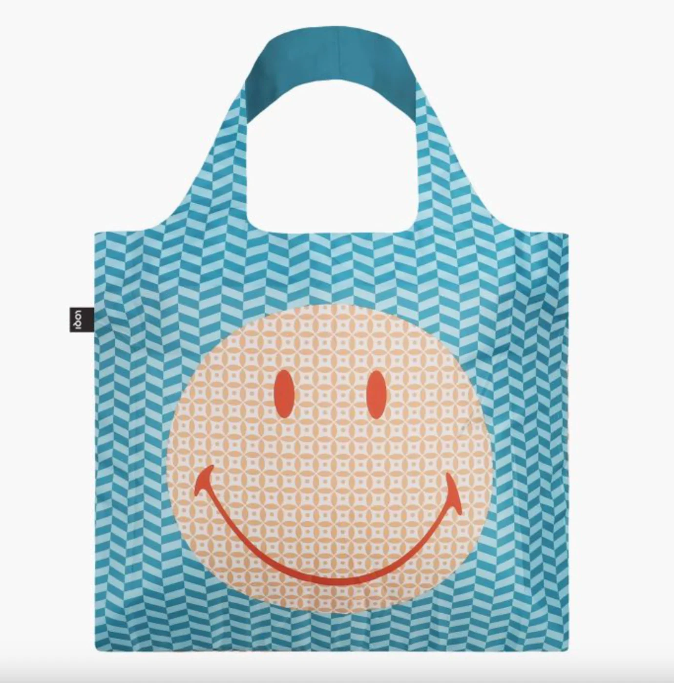 LOQI Shopping Bag, Smiley Geometric - Image 2