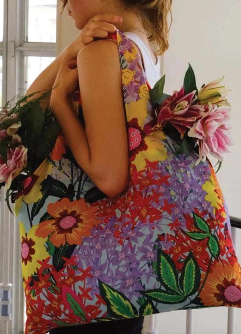 LOQI Shopping Bag, Thai Floral by Pomme Chan - Image 2