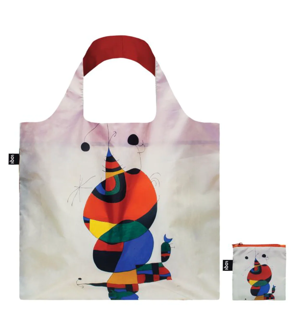 LOQI Shopping Bag, Woman & Bird by Miro (reversible) - Image 2