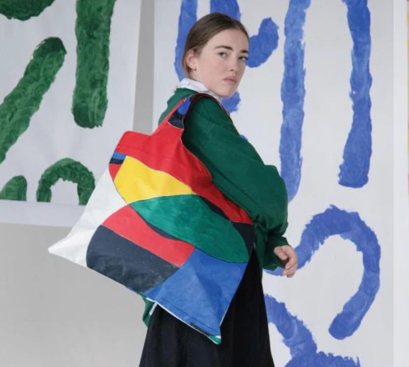 LOQI Shopping Bag, Woman & Bird by Miro (reversible) - Image 4