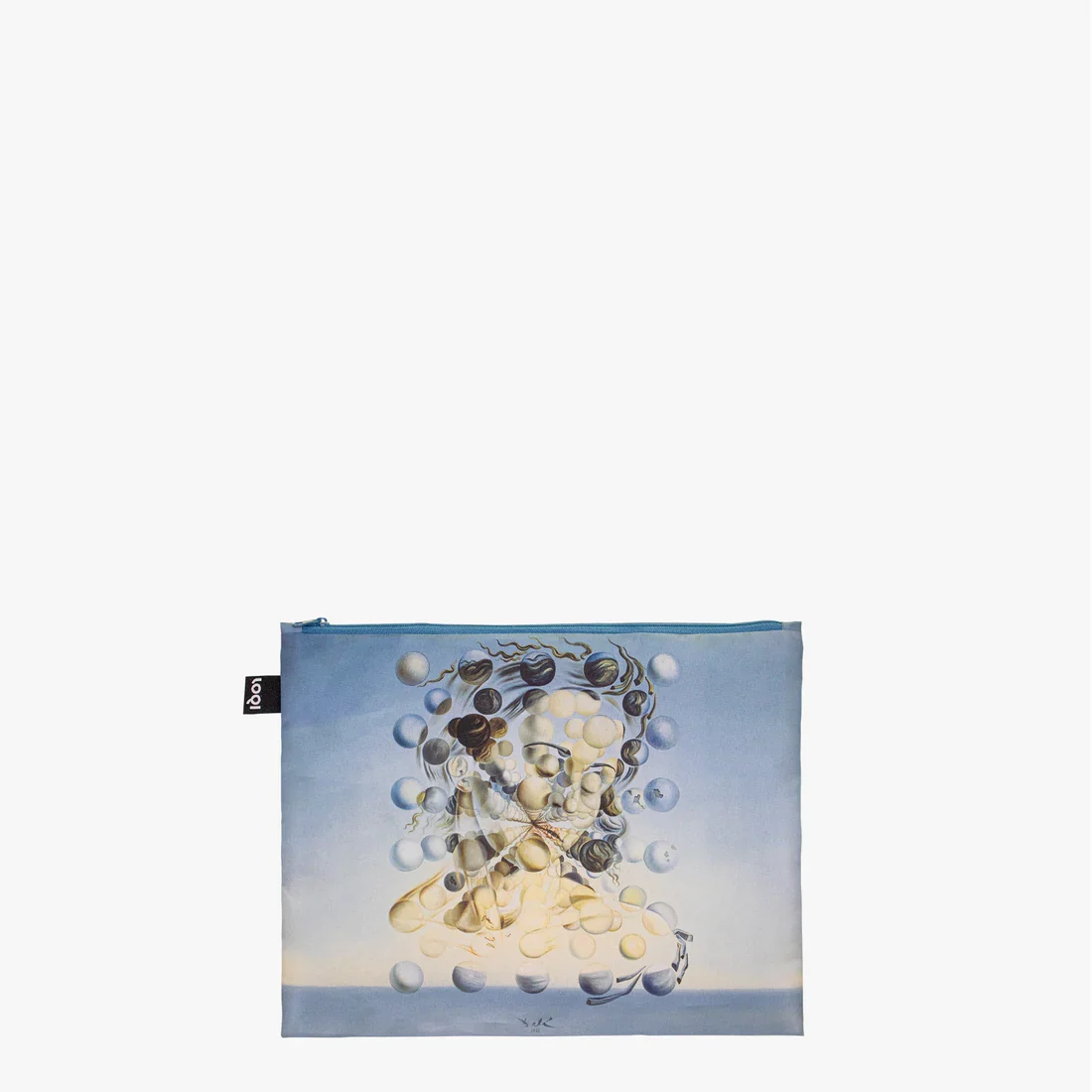 LOQI Recycled Zip Pockets Set Of Three, Spheres | Meditative Rose | Dream Caused By Salvador Dali - Image 2