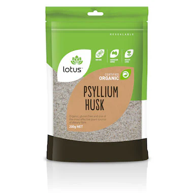 Lotus Certified Organic Psyllium Husk 200g, An Excellent Source Of Dietary Fibre