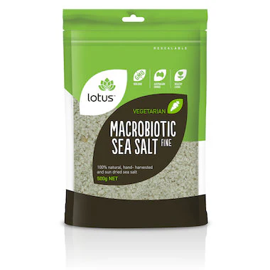 Lotus Macrobiotic Fine Sea Salt 500g, Unrefined Sea salt