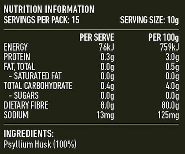 Lotus Psyllium Husk In A Shaker 150g, An Excellent Source Of Dietary Fibre - Image 2