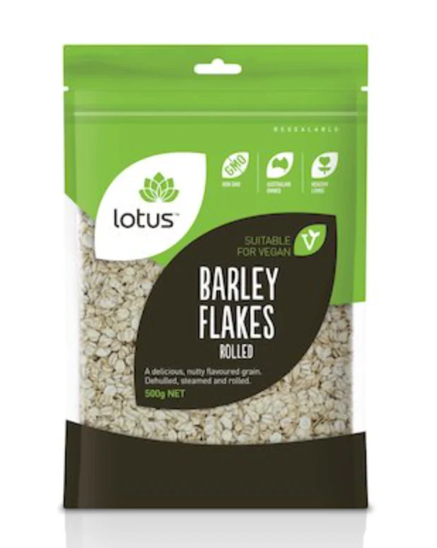 Lotus Rolled Barley Flakes 500g, A Delicious Nutty Flavoured Grain