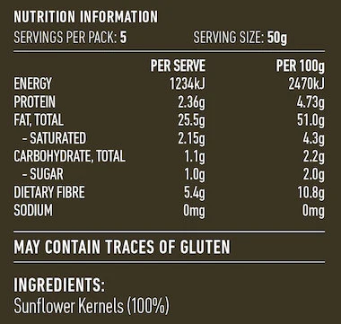 Lotus Sunflower Kernels 250g, Certified Organic - Image 2
